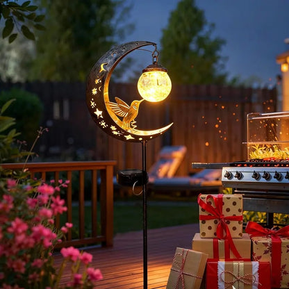 üåô‚ú®Hummingbird Moon Solar Garden Stake Light