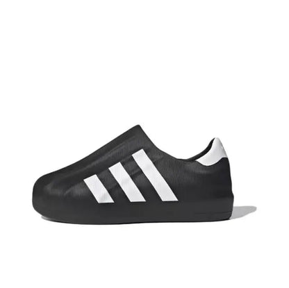 Adidas Adifom black slip-on sneaker with white three-stripe logo