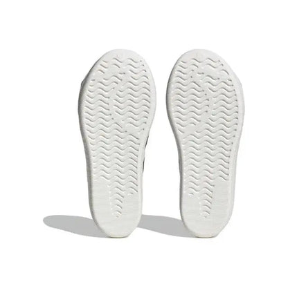White sneaker outsole with wavy textured tread
