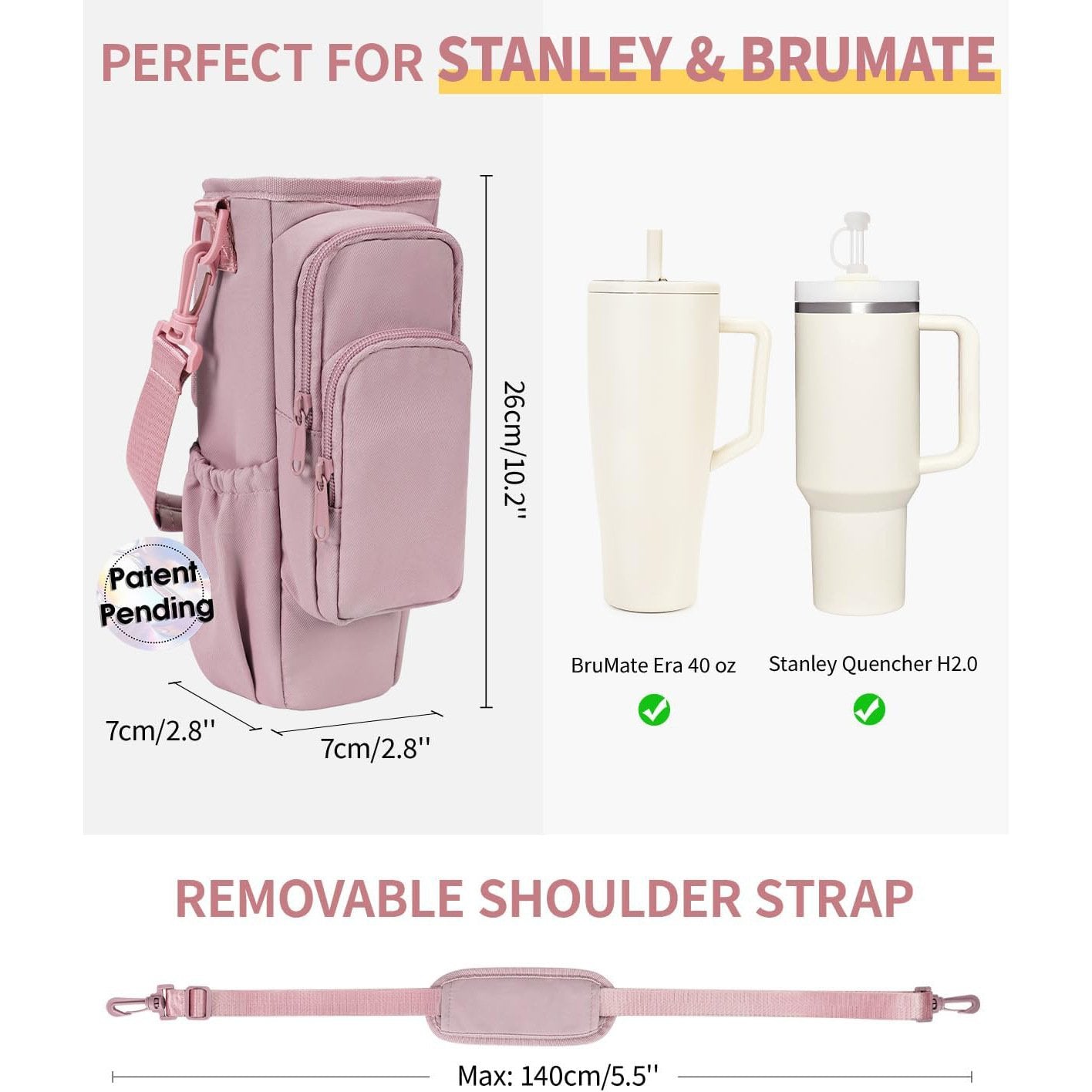 üî•Water Bottle Carrier Bag for 40oz Tumbler ‚Äì Insulated Crossbody Holder