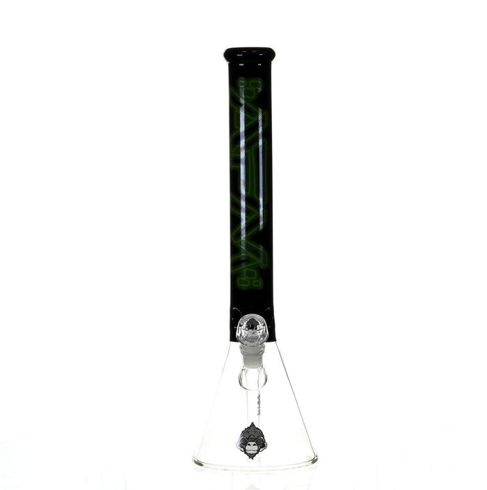 AFM 18" BEAKER BLACK/GREEN COLOR ACCENT - Smoke Spot Smoke Shop