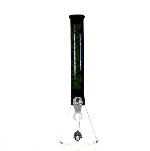 AFM 18" BEAKER BLACK/GREEN COLOR ACCENT - Smoke Spot Smoke Shop