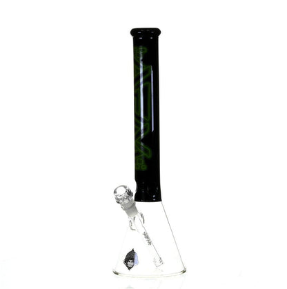 AFM 18" BEAKER BLACK/GREEN COLOR ACCENT - Smoke Spot Smoke Shop