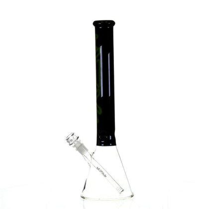 AFM 18" BEAKER BLACK/GREEN COLOR ACCENT - Smoke Spot Smoke Shop