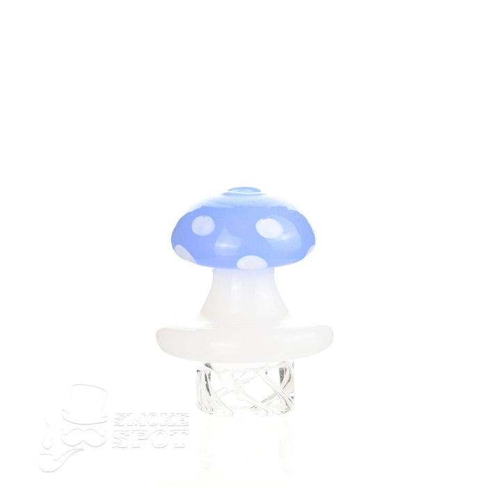 Top view of AFM Marshmellow Spinner Cap Blue - Glass Dab Rig Accessory