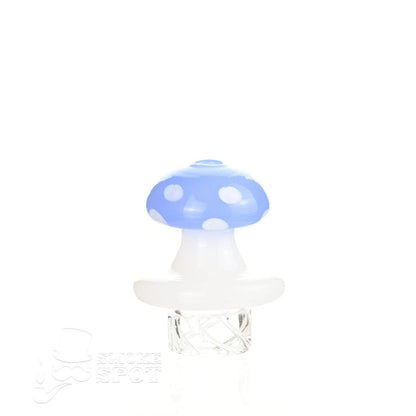 Top view of AFM Marshmellow Spinner Cap Blue - Glass Dab Rig Accessory