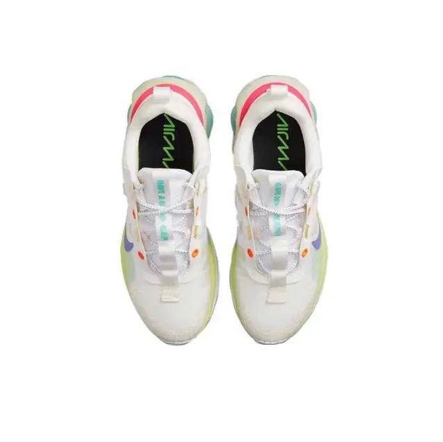 Nike Air Max 2021 running sneakers, white lace-up upper with multicolor accent detailing