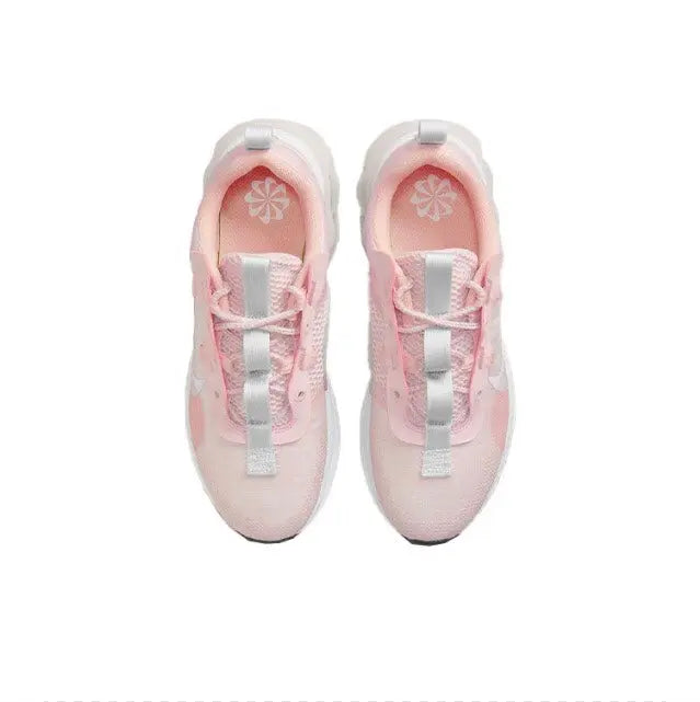Nike Air Max 2021 sneakers with light pink uppers and pink floral insole lining