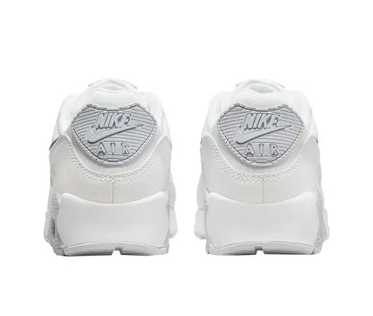 White lace-up heels with Air logo on back and padded collar