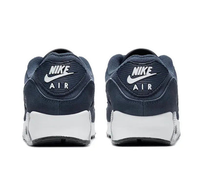 Low-top sneakers with Nike Air heel logo in dark blue and white midsole
