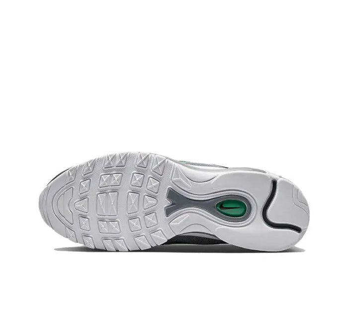 Air Max 97 outsole with green accent and tread pattern, white base