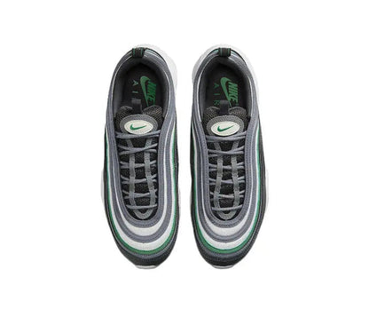 Air Max 97 sneakers with lace-up mesh, grey uppers and green lining