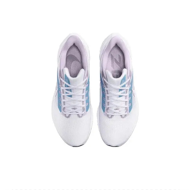 Nike Air Zoom Pegasus 39 sneakers, white uppers with blue and lilac trim