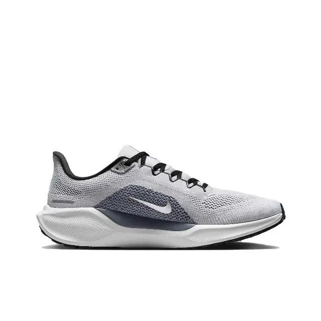 Nike Air Zoom Pegasus 41 running shoe, grey upper with large dark swoosh