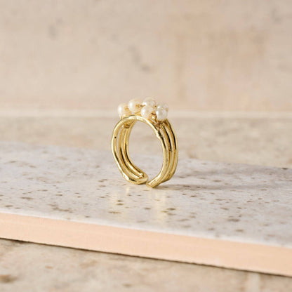 Anek Pearl Bead Ring