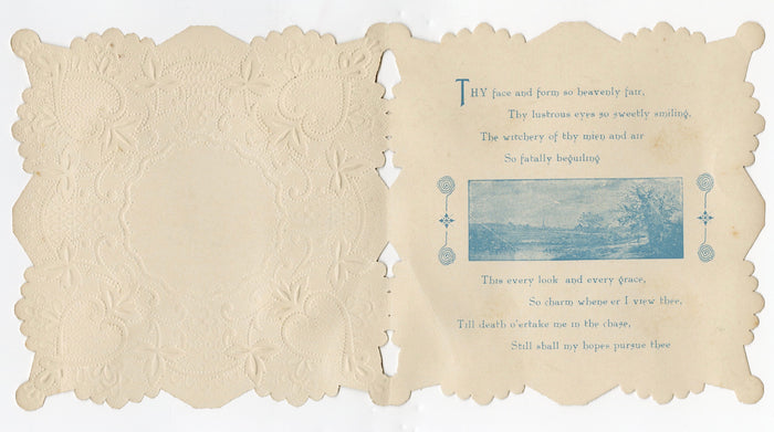 Antique, Layered Paper Doily VALENTINE'S DAY CARD, 'Fatally Beguiling'