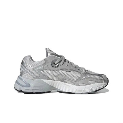 Adidas Astir silver/grey three-quarter sneaker with textured upper and white sole