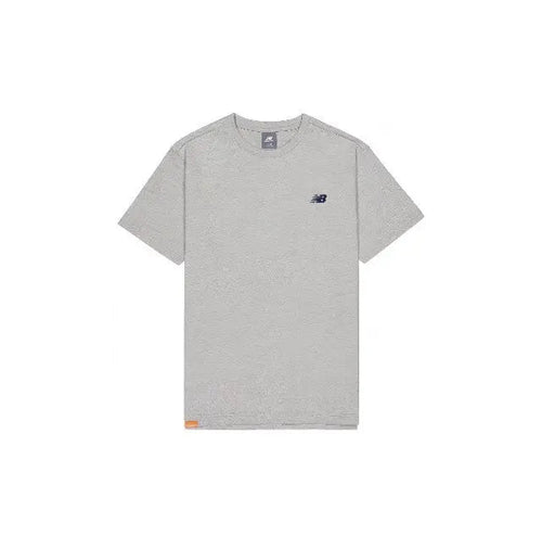 Grey athletic T-shirt with small chest New Balance logo