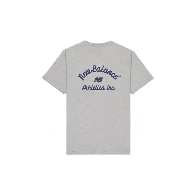 Grey athletic T-shirt with back New Balance Athletics Inc graphic
