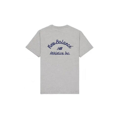Grey athletic T-shirt with back New Balance Athletics Inc graphic