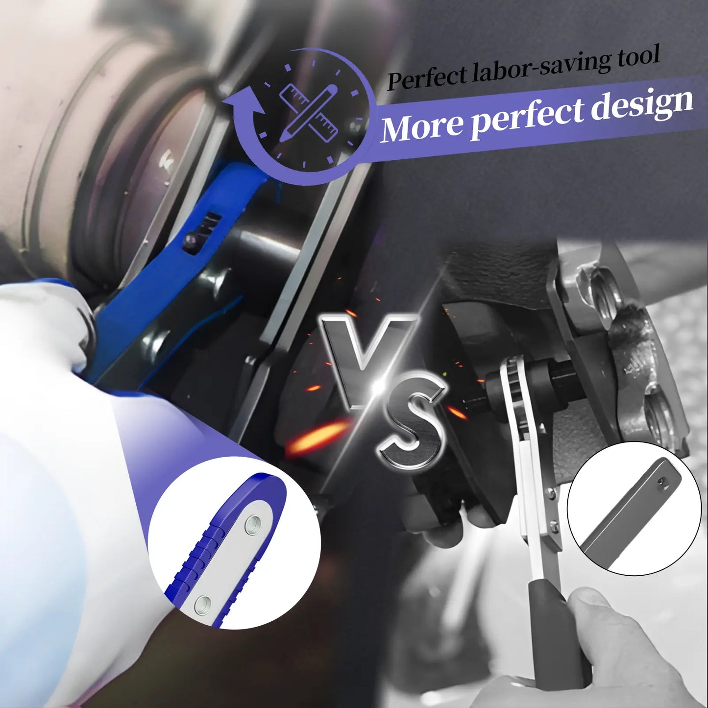 Brake Caliper Piston Press Tool ‚Äì 360¬∞ Rotating Ratchet Wrench for Single, Dual & Quad Piston Disc Brakes