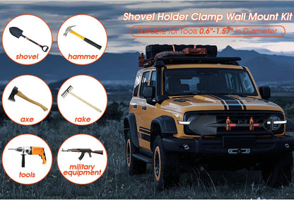 üõ†Ô∏è Heavy Duty Metal Rubber Shovel Mount Kit
