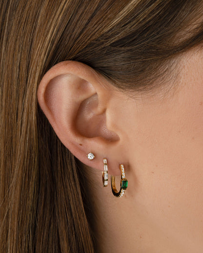 Baguette Hoop Earrings