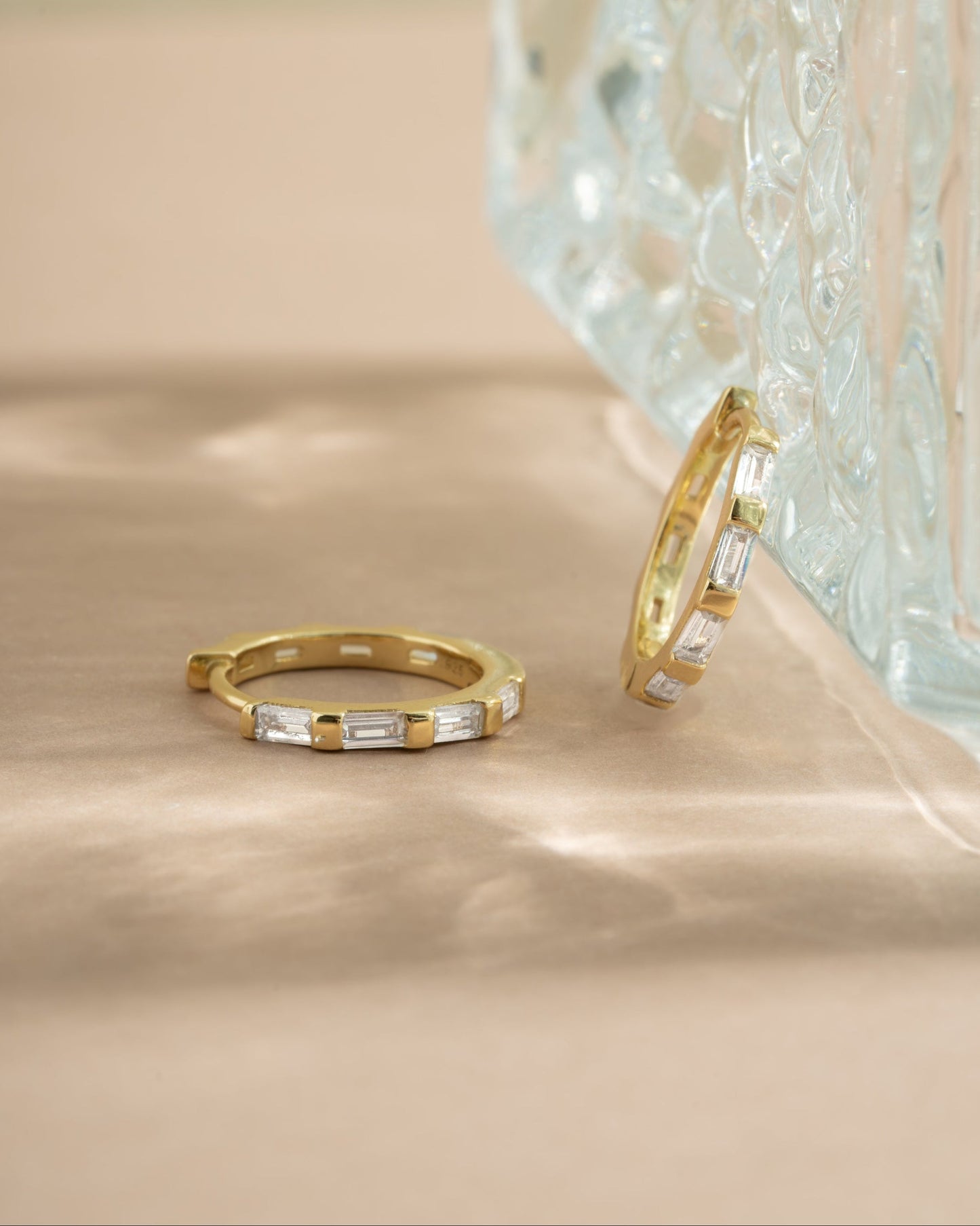 Baguette Hoop Earrings