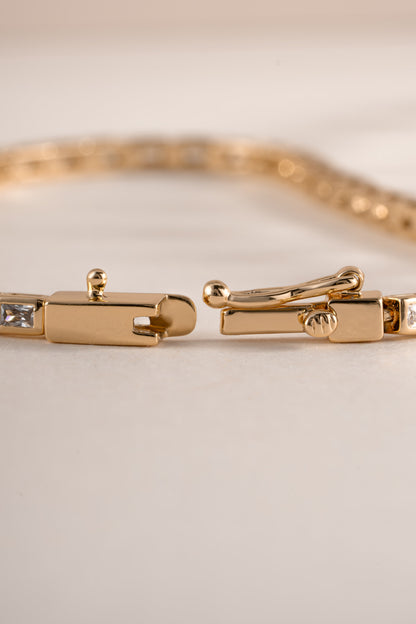 Bezeled Baguette Tennis Bracelet