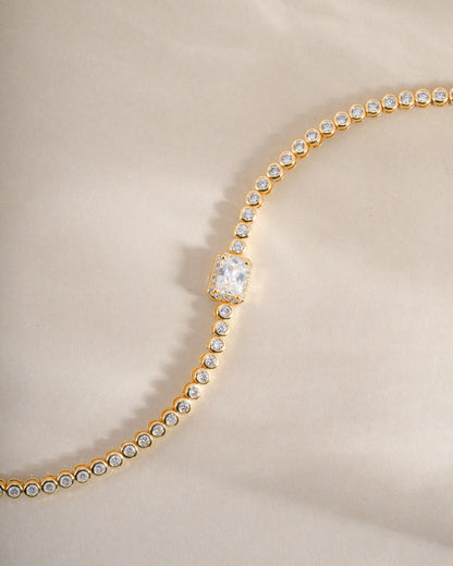 CZ Baguette Rounded Tennis Bracelet