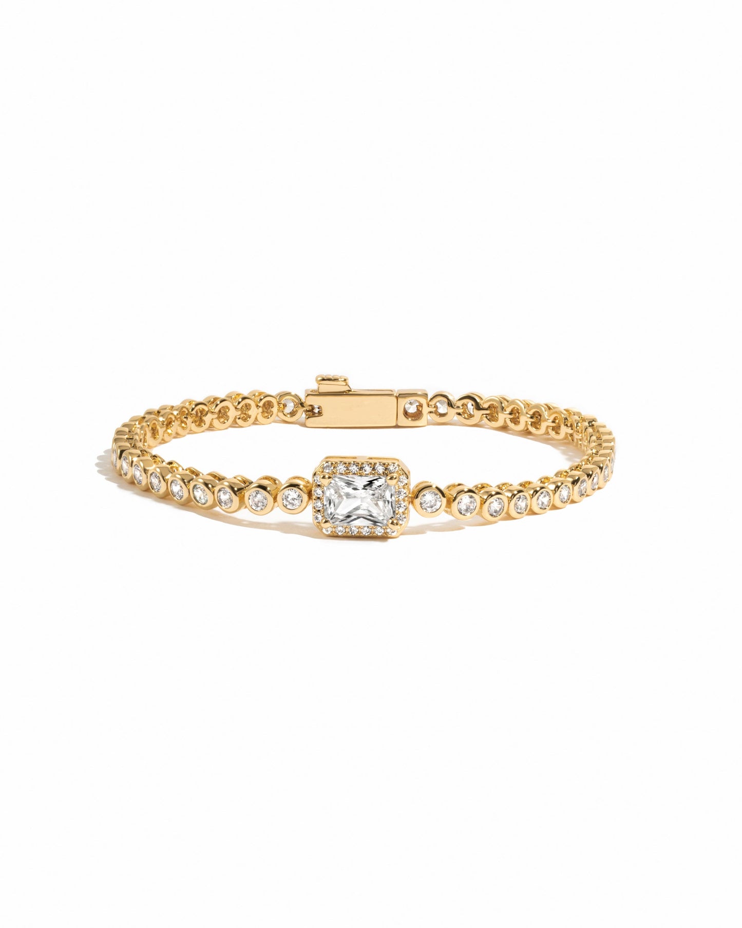 CZ Baguette Rounded Tennis Bracelet