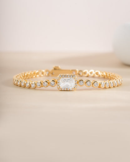 CZ Baguette Rounded Tennis Bracelet