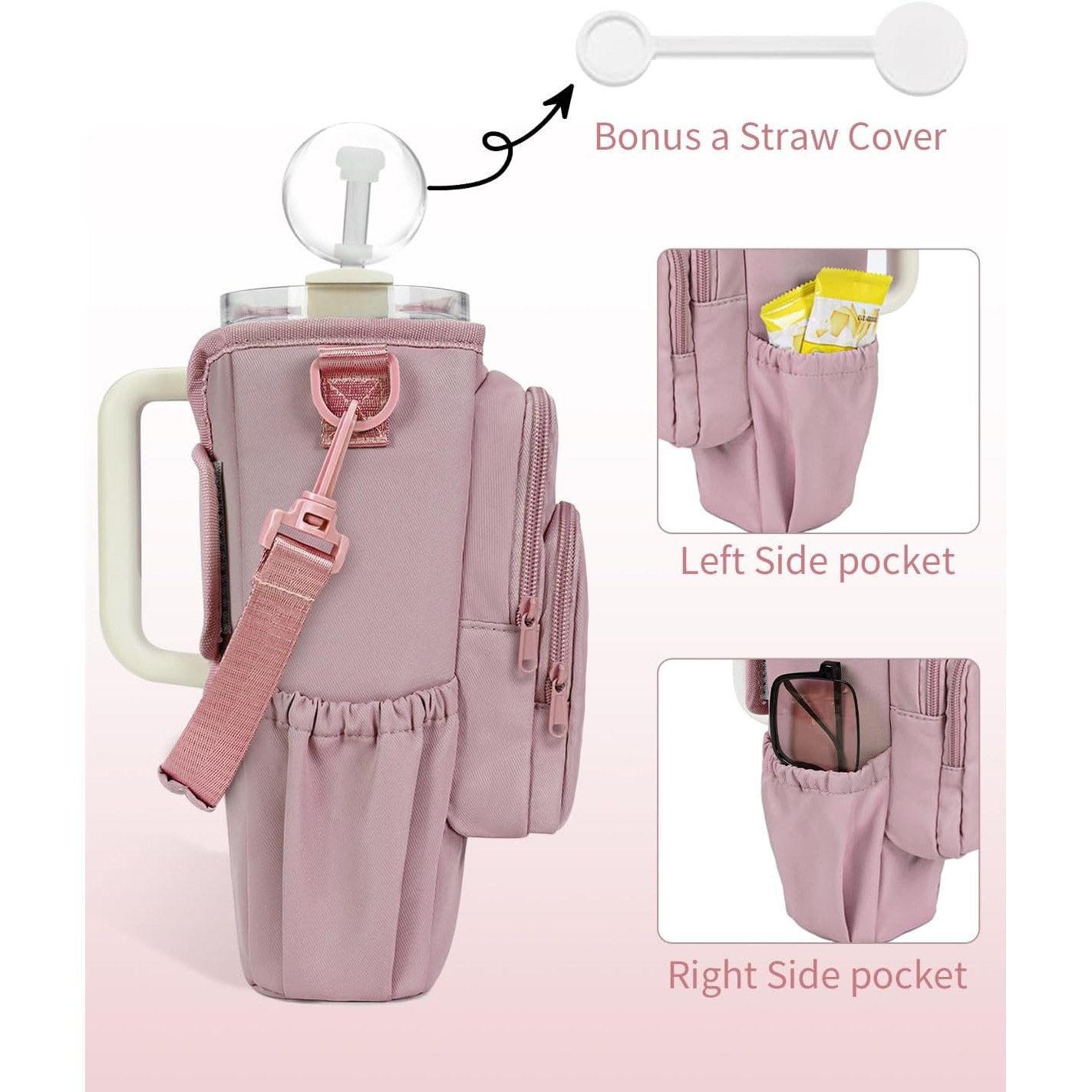 üî•Water Bottle Carrier Bag for 40oz Tumbler ‚Äì Insulated Crossbody Holder
