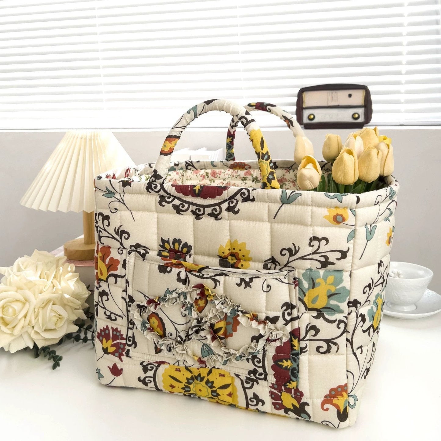üíêüí•Boho Fabric Storage Basketüå∏