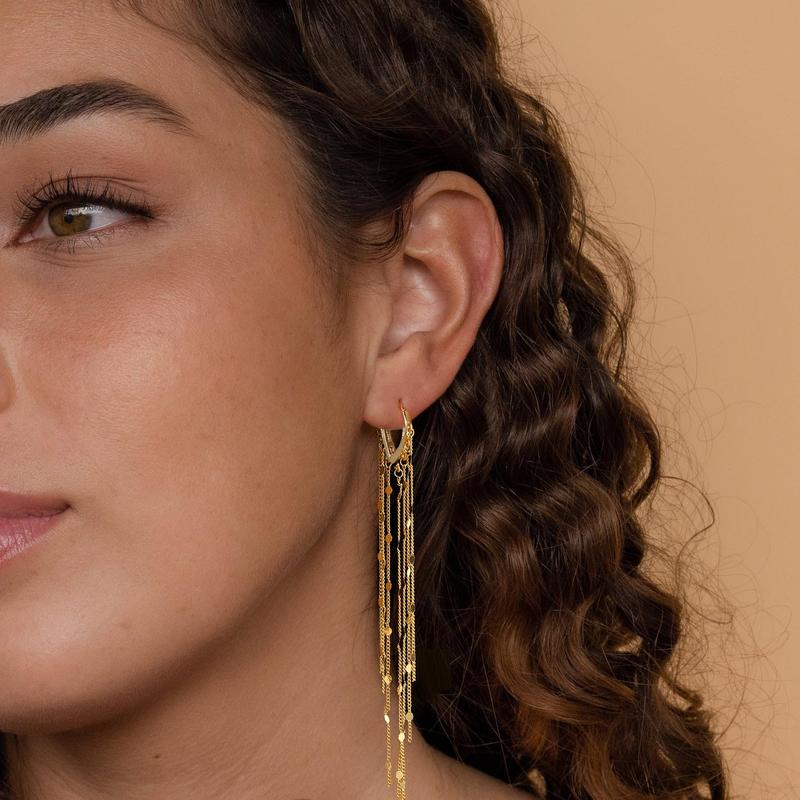 üî•Limited Time 40% Off‚ú®14K Gold Plated Long Tassel Earrings for Women
