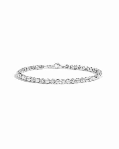 Bead & Bezel Tennis Bracelet