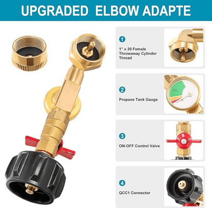 ‚ú® Top-Rated Propane Refill Elbow Adapter with Tank Gauge