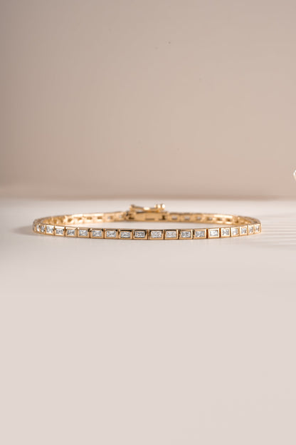 Bezeled Baguette Tennis Bracelet