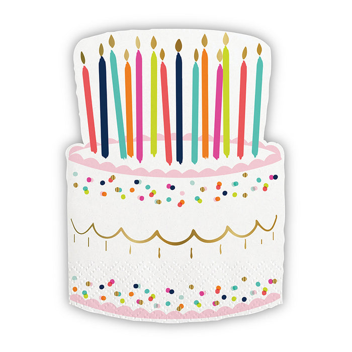 Birthday Cake Beverage Napkin