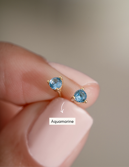 Birthstone Stud Earrings