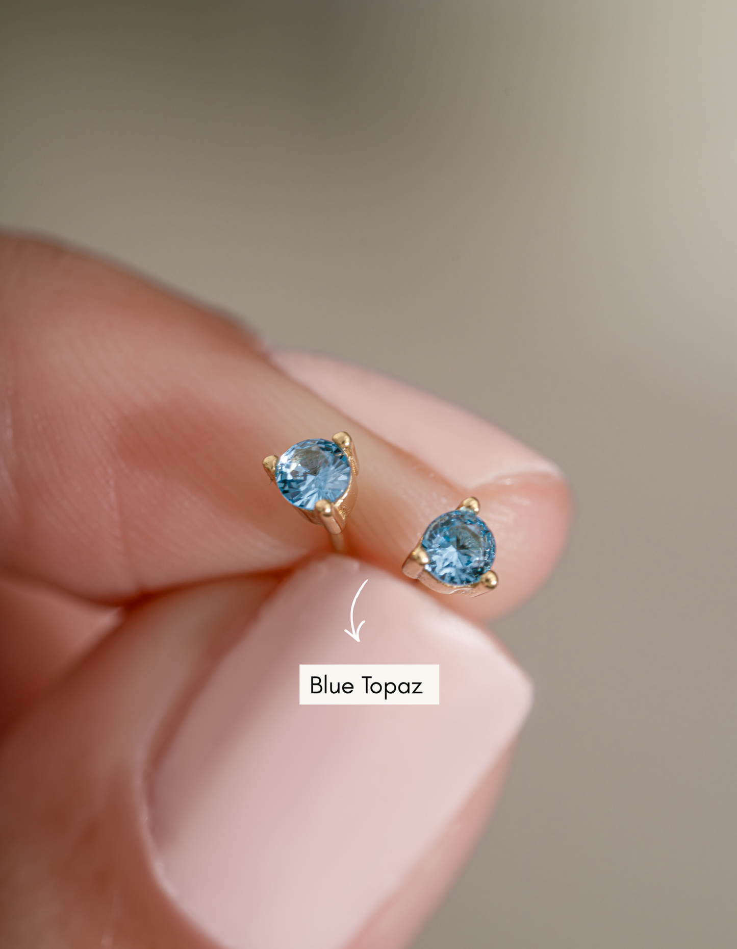 Birthstone Stud Earrings
