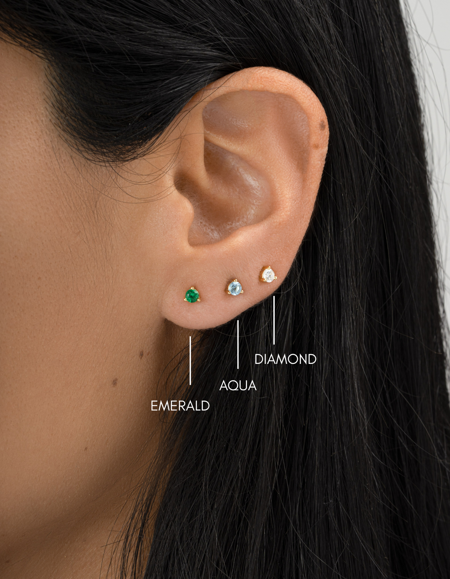 Birthstone Stud Earrings