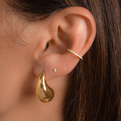 Tear Drop Hoop Earrings