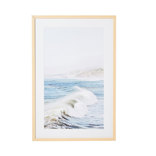 Breaking Waves Framed Glass Print 70x105cm