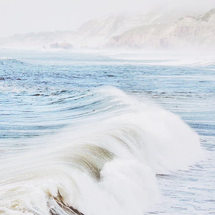 Breaking Waves Framed Glass Print 70x105cm
