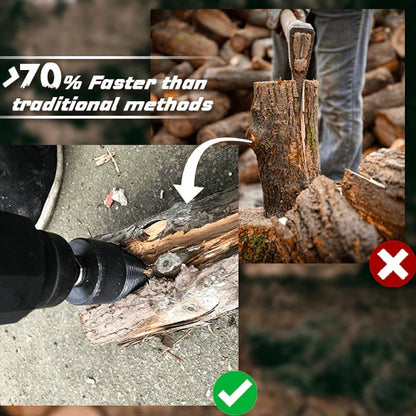 ü•≥2026 HOT SALEü•≥üíû50K+ SOLD!üîß‚úÖThe Professional Upgrade for Firewood Prep. Durable Drill Set Makes Quick Work of Logs. üõ†Ô∏è‚ö°
