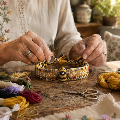 üåºBlessings & Hope üêù2026 Limited Edition Handmade Honey Bee Woven Bracelet