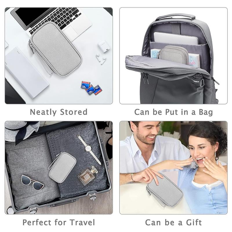 üî•Travel Cable Organizer Pouch, Double Layers All-in-One Storage Bag for Cord