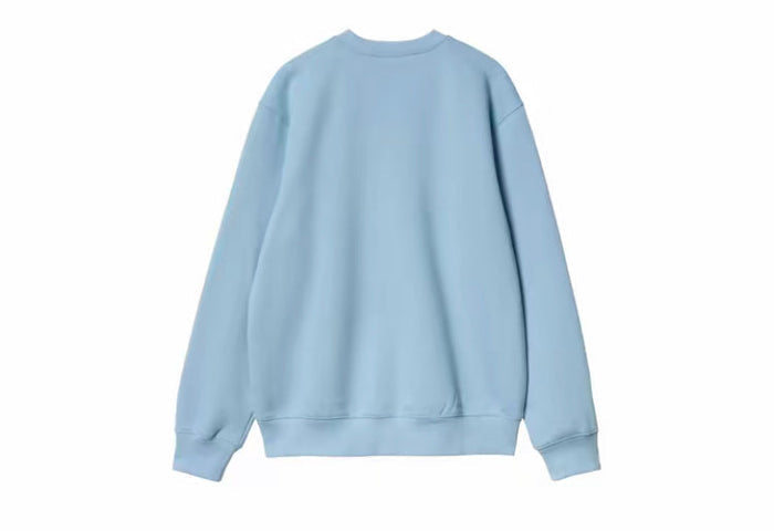 Carhartt WIP crewneck sweatshirt, light blue, long sleeves, back view