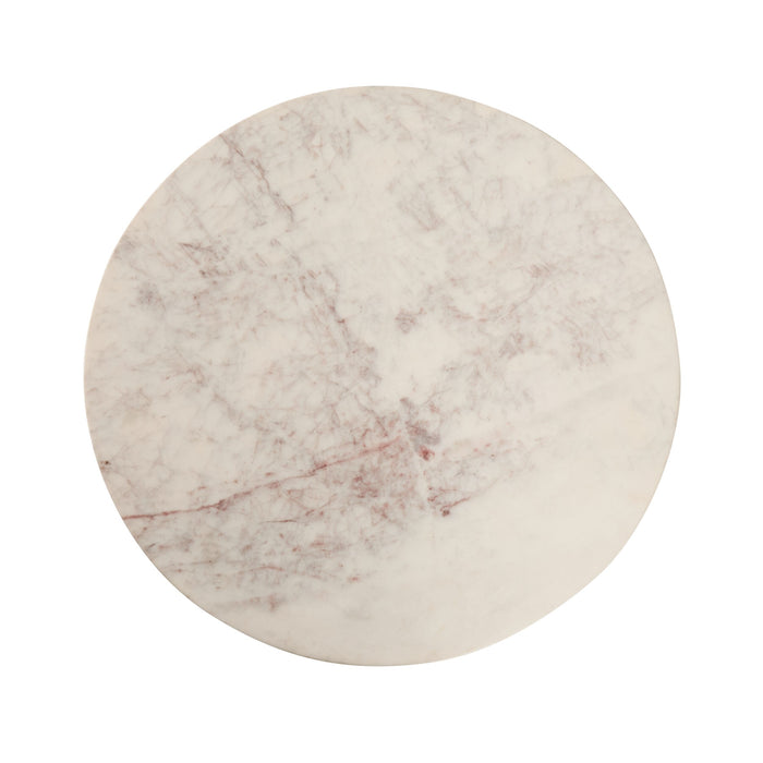 Cassius Side Table Round Marble Top White